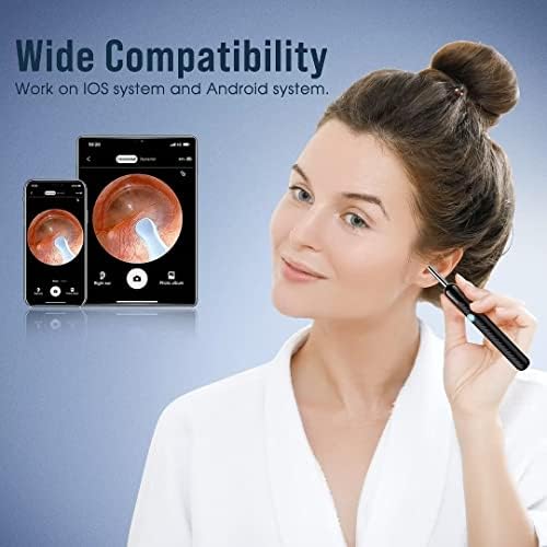 Ear Wax Removal Tool Camera, Ear Cleaner with Camera, FSA HSA Store Eligible, 1080P Ear Camera with 6LED Light for Ear/Nose/Throat/Tonsil Stone Examination, Ear Wax Remover