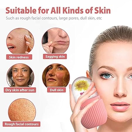 Silicone Ice Roller - Skin Care Massage for Smooth Skin, Collagen Regrowth & Skin Strengthening.