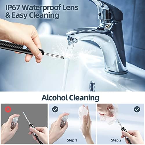 Ear Wax Removal Tool Camera, Ear Cleaner with Camera, FSA HSA Store Eligible, 1080P Ear Camera with 6LED Light for Ear/Nose/Throat/Tonsil Stone Examination, Ear Wax Remover