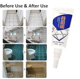 Tiles & Wall Gap Filler Waterproof Crack Grout Gap Filler Agent Water Resistant Silicone Sealant for DIY Home Sink Gaps/Grouts Repair Filler Tube Paste for Kitchen, Bathroom