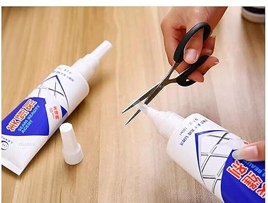 Tiles & Wall Gap Filler Waterproof Crack Grout Gap Filler Agent Water Resistant Silicone Sealant for DIY Home Sink Gaps/Grouts Repair Filler Tube Paste for Kitchen, Bathroom