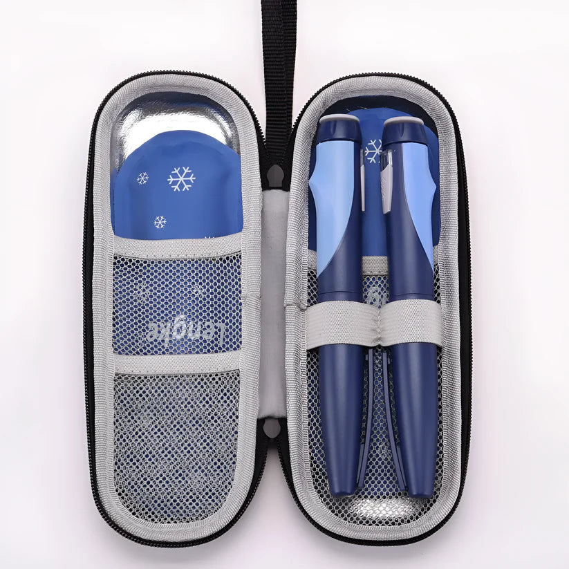 1/2 Set Insulin Pen Cooling Travel Box with 2 Cool Gel Pack