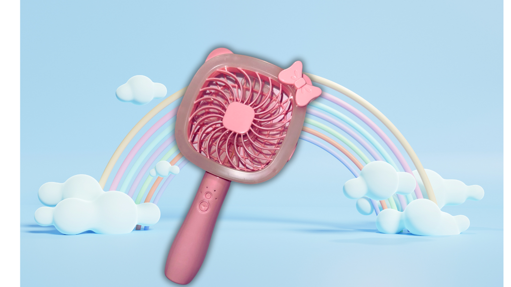 Hand Fan Wrist Hanging Portable Fan Night Light USB Rechargeable Fans for Children