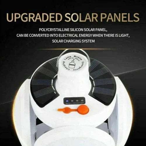 Football Foldable Solar Light, Emergency Home Camping Night Lights, Portable USB Rechargeable LED Search Light,4 sided light